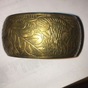 Vintage Solid Brass Bangle/Boho